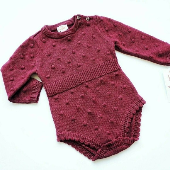 NWT Cat & Jack Knit Romper 6-9 - Picture 1 of 3